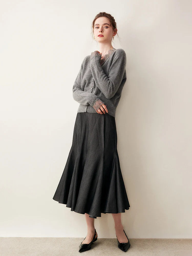 Amelia Cashmere Lace Cardigan