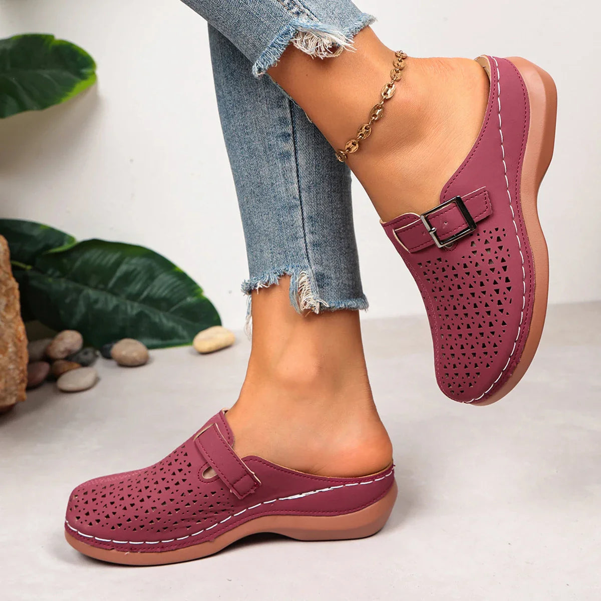 Calista Breathable Slip-On Clogs
