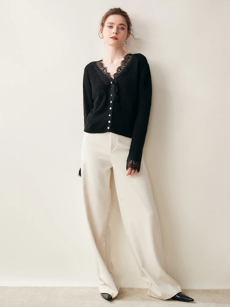 Amelia Cashmere Lace Cardigan