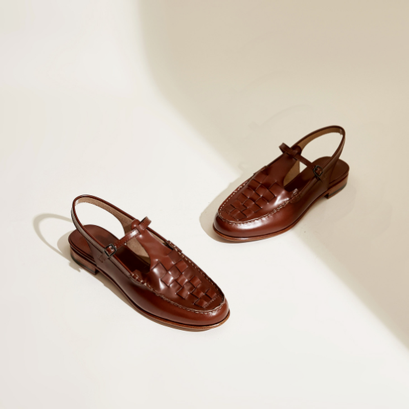 Patricia Woven Slingback Loafer Sandals