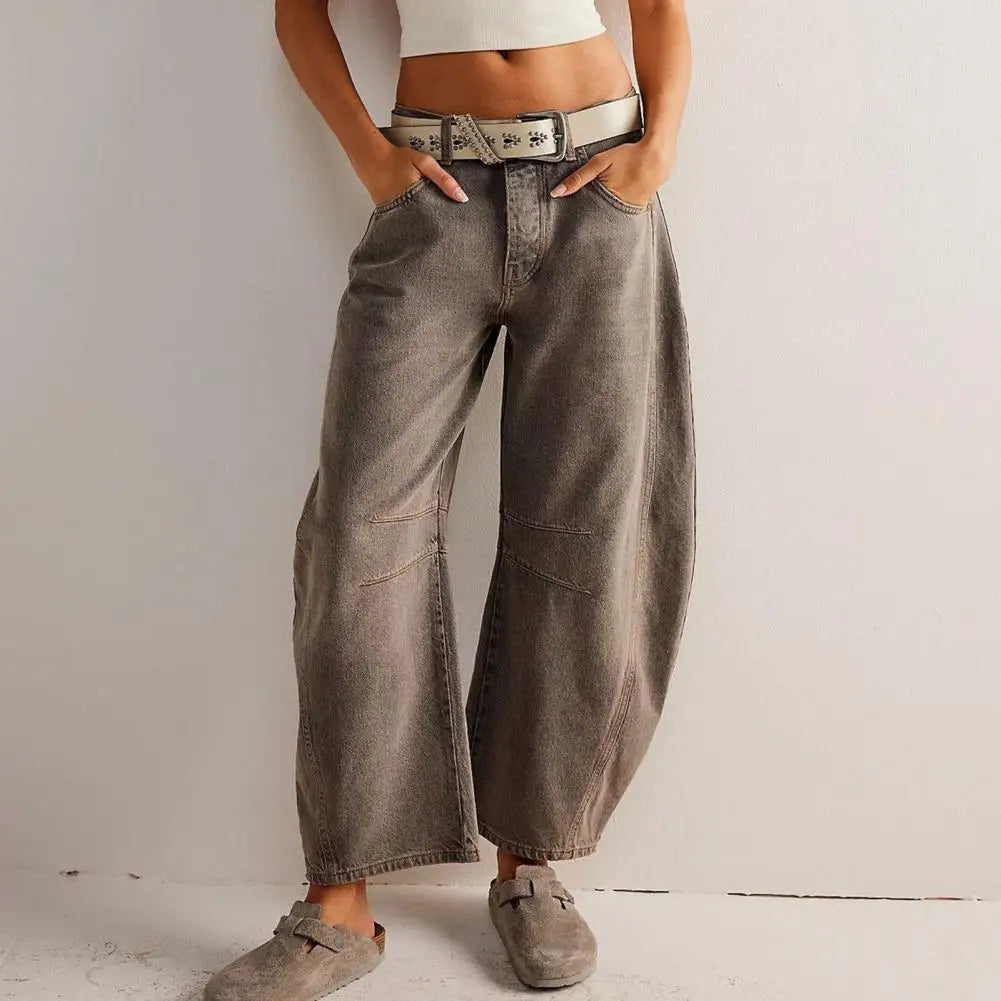 Kathleen Sculpted Barrel Leg Denim Jeans