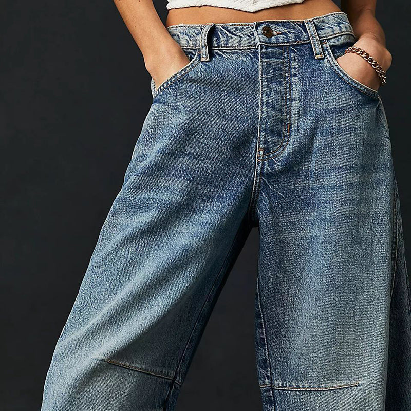 Kathleen Sculpted Barrel Leg Denim Jeans