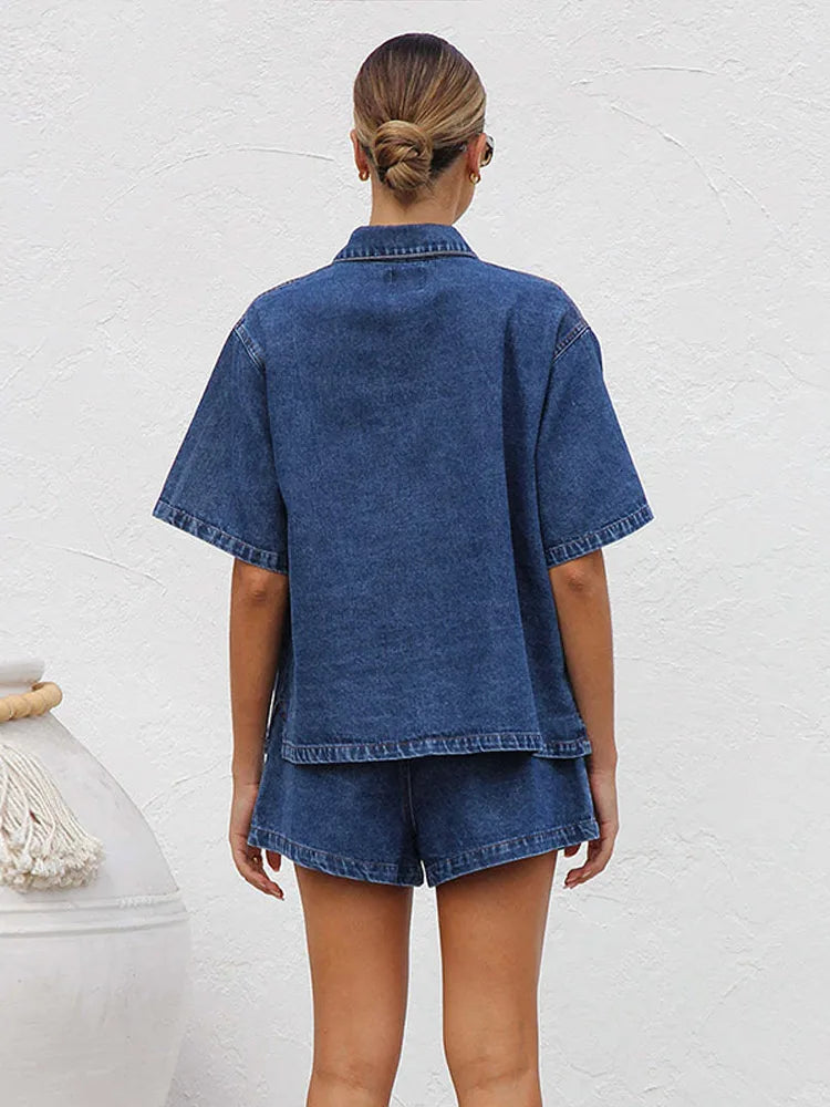 Eunice Denim 2-Piece Set