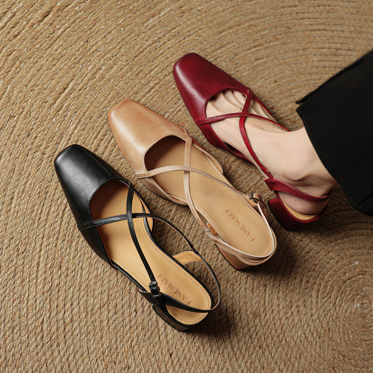 Margo & Main – slingback mary janes in burgundy, black and beige together, US women’s sizes