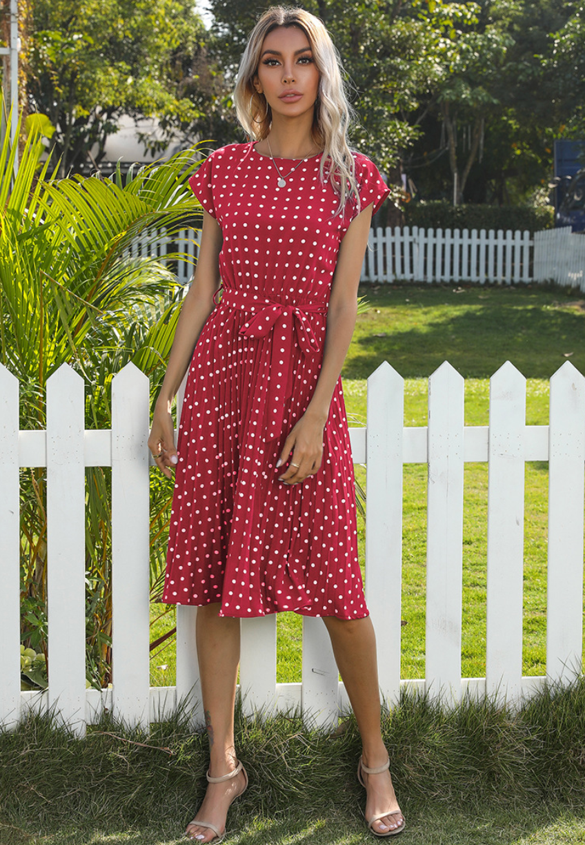 Virginia Polka Dot Midi Dress