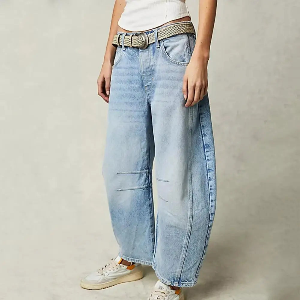 Kathleen Sculpted Barrel Leg Denim Jeans