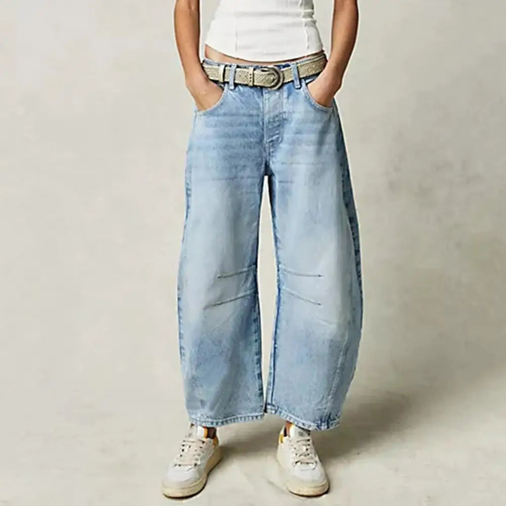 Kathleen Sculpted Barrel Leg Denim Jeans