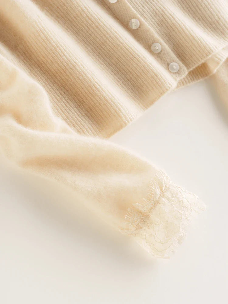 Amelia Cashmere Lace Cardigan