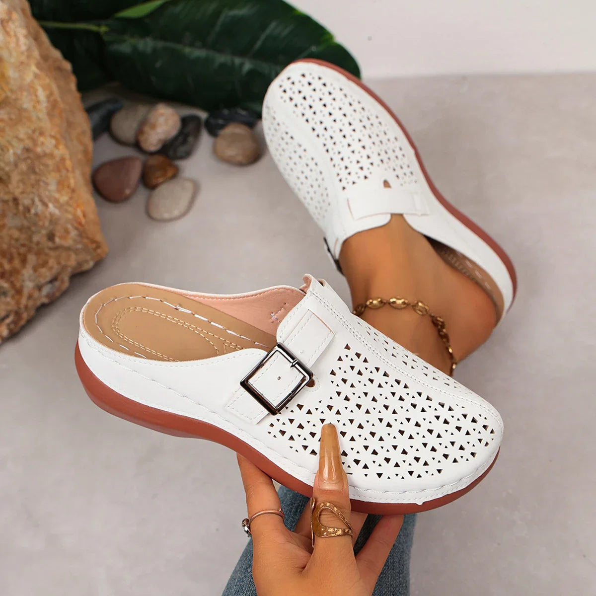 Calista Breathable Slip-On Clogs