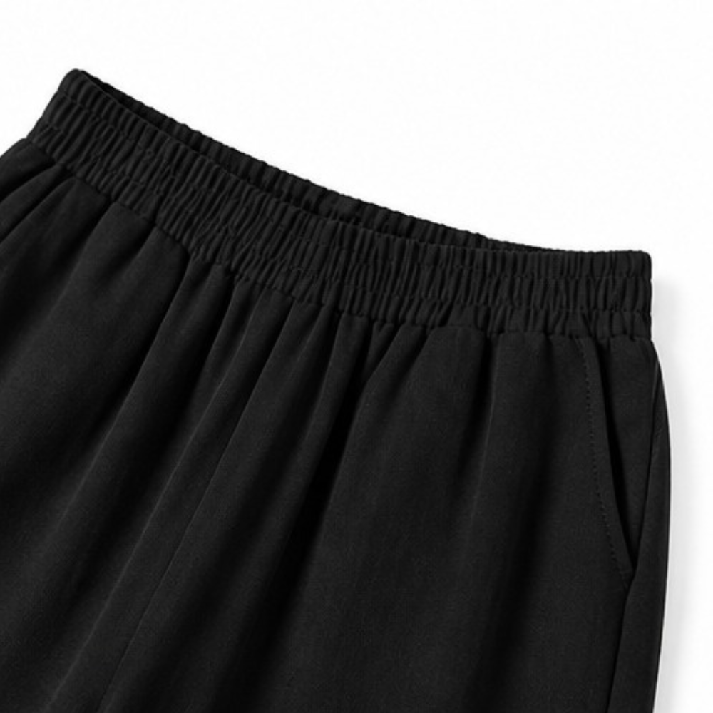 Margo & Main – Lunavia black wide-leg pants elastic waistband and pocket, US women's sizes