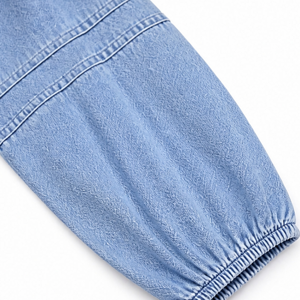 Margo & Main – Delphine Light Blue chambray denim midi dress, sleeve cuff detail, US women’s sizes