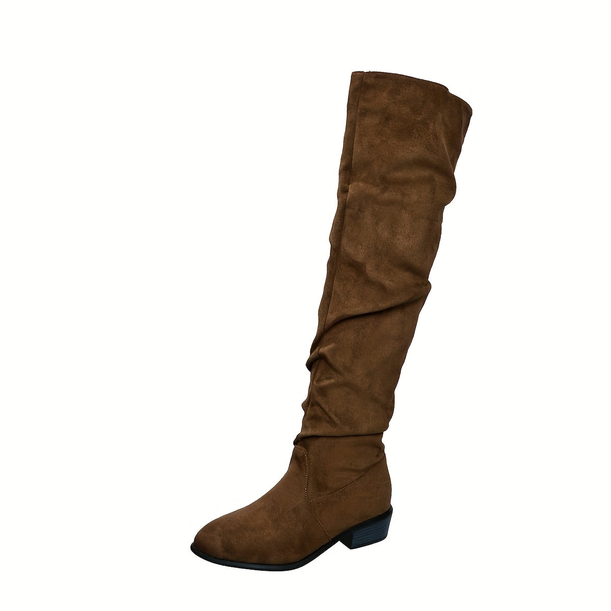 Margo & Main – brown slouchy suede knee boot single boot with tapered toe, US women’s sizes