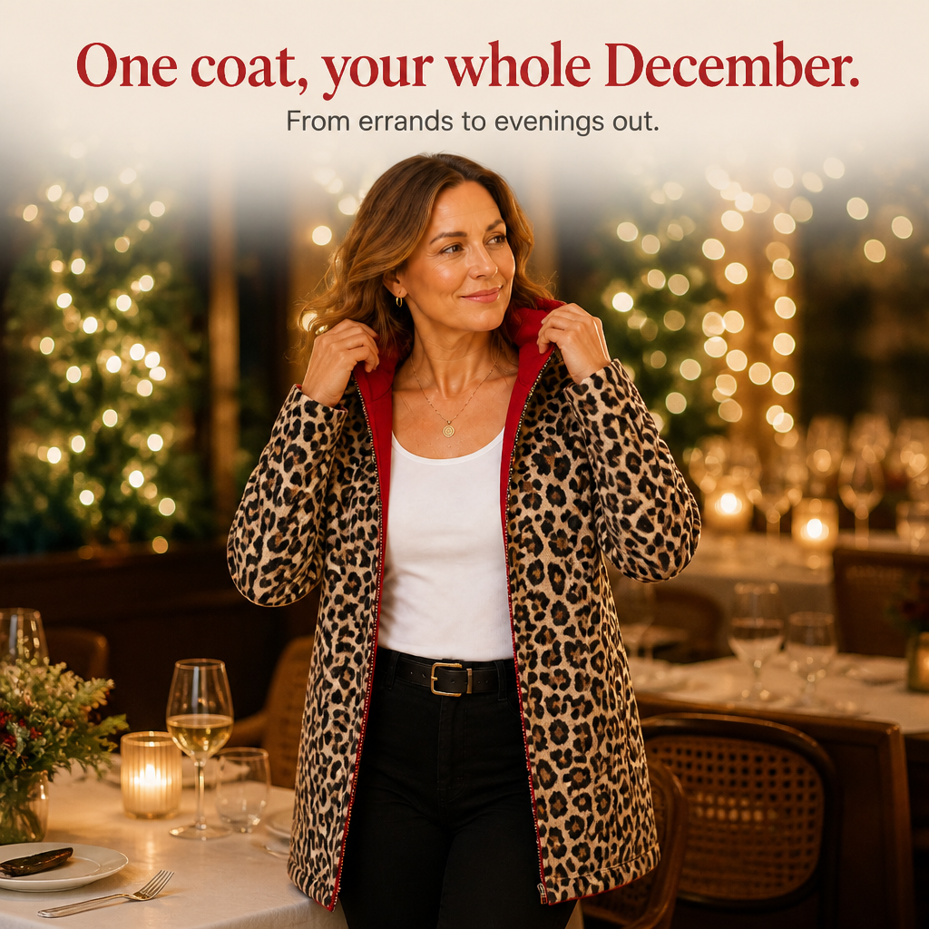 Oriel Reversible Leopard Hooded Coat