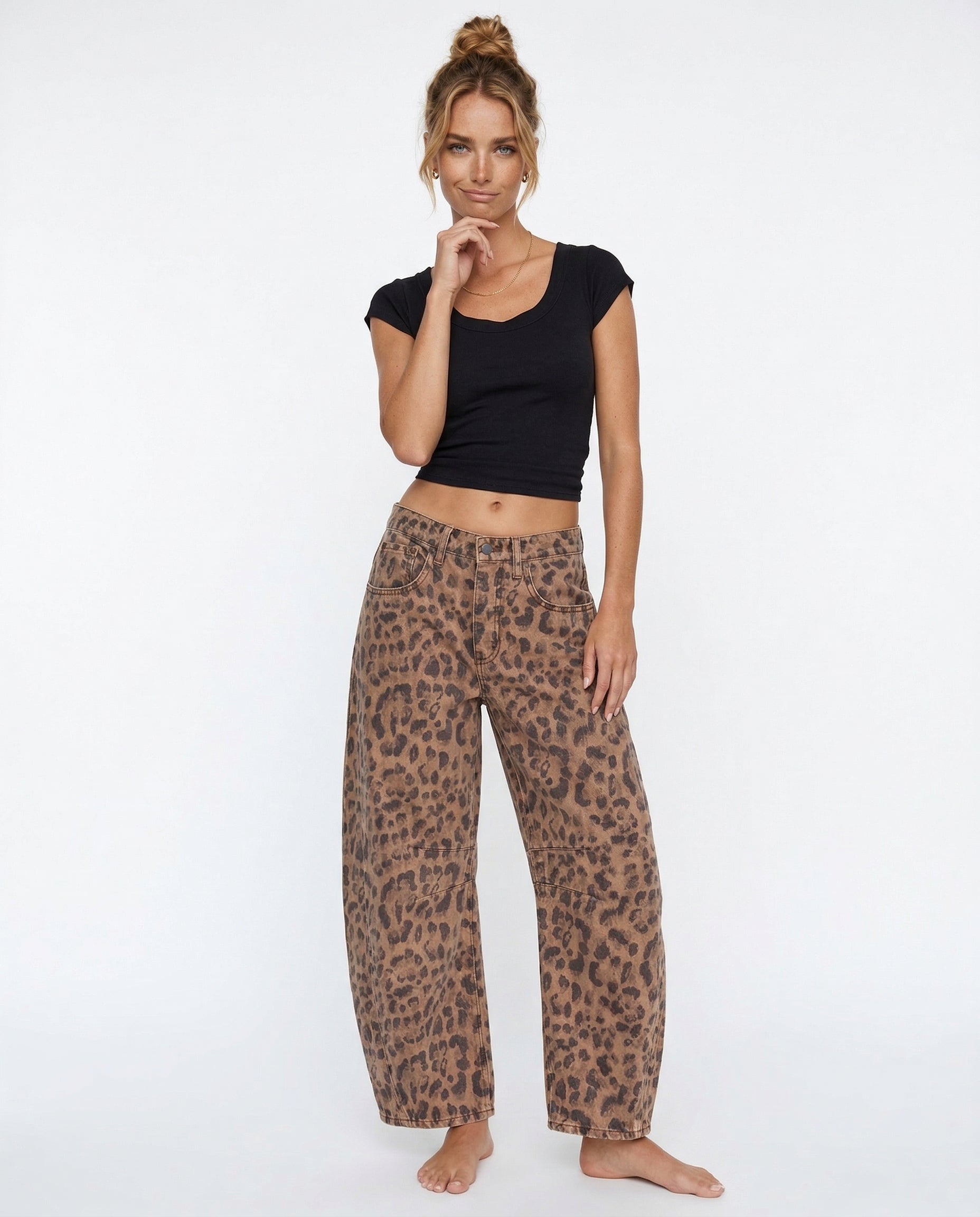 Kathleen Sculpted Barrel Leg Denim Jeans