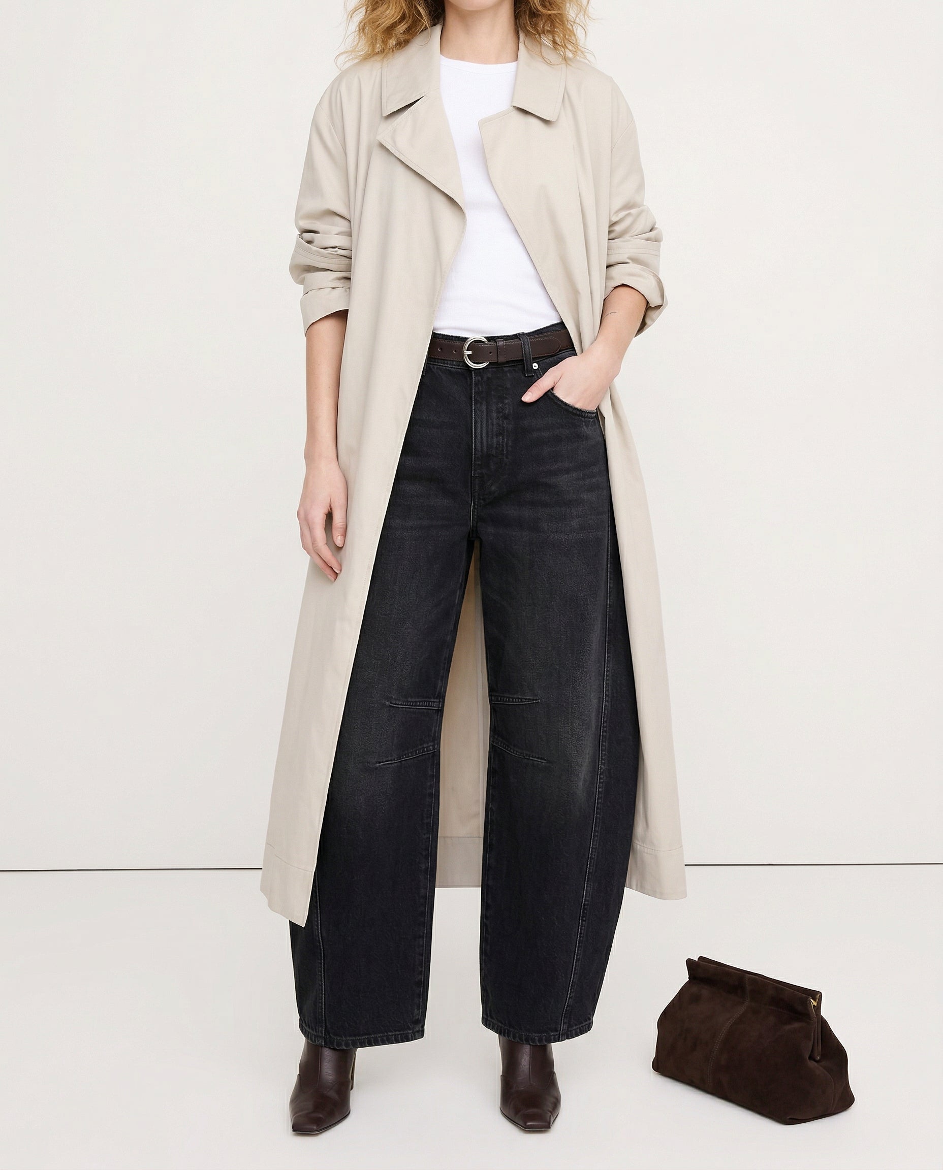 Kathleen Sculpted Barrel Leg Denim Jeans