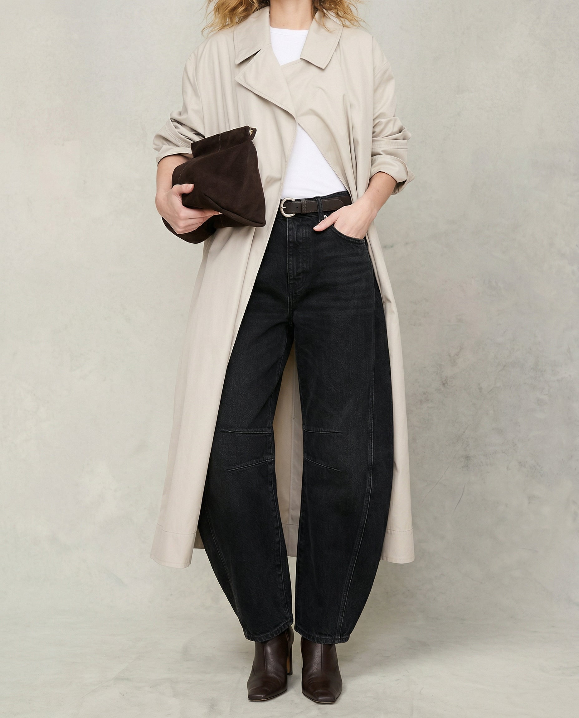 Kathleen Sculpted Barrel Leg Denim Jeans