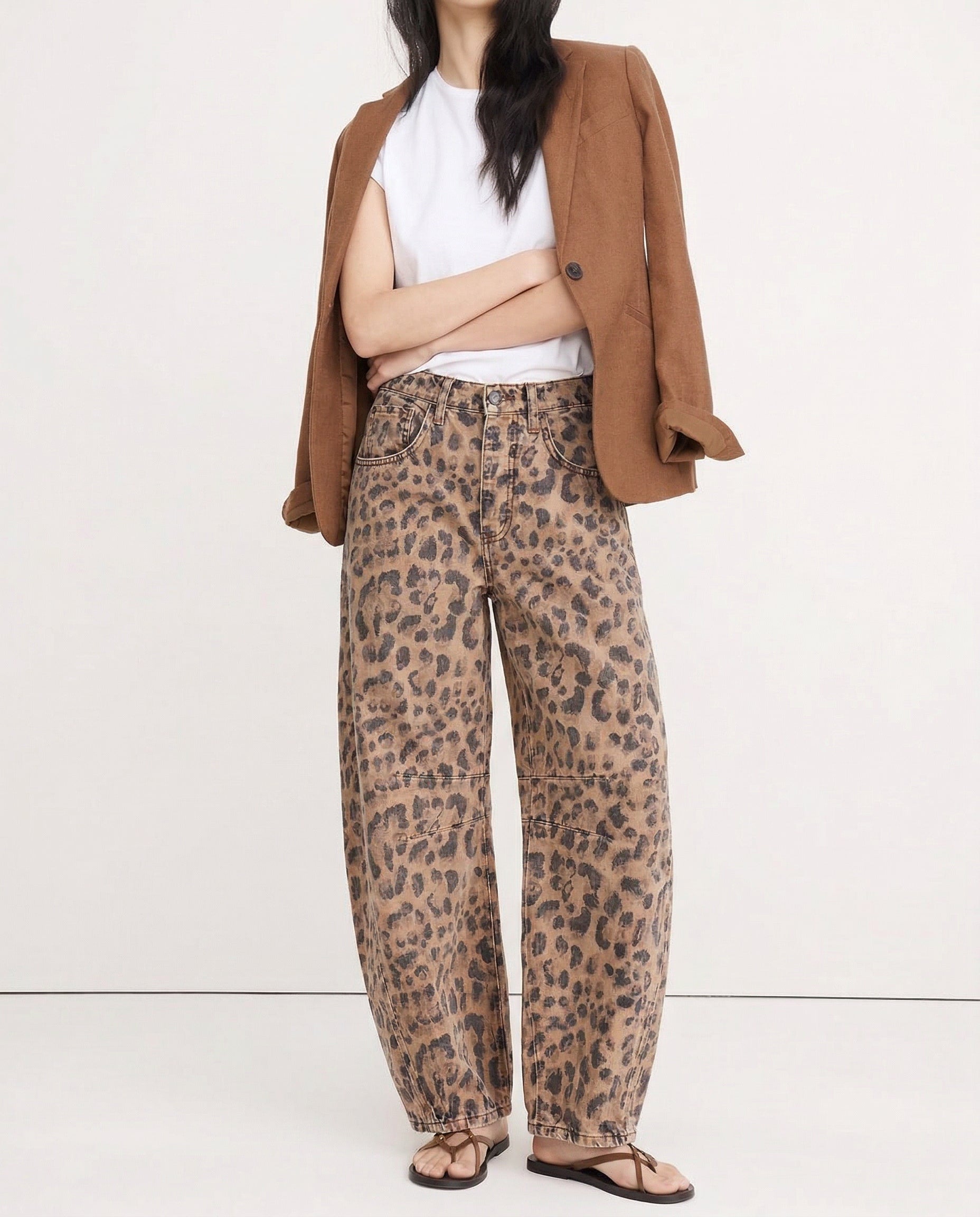 Kathleen Sculpted Barrel Leg Denim Jeans