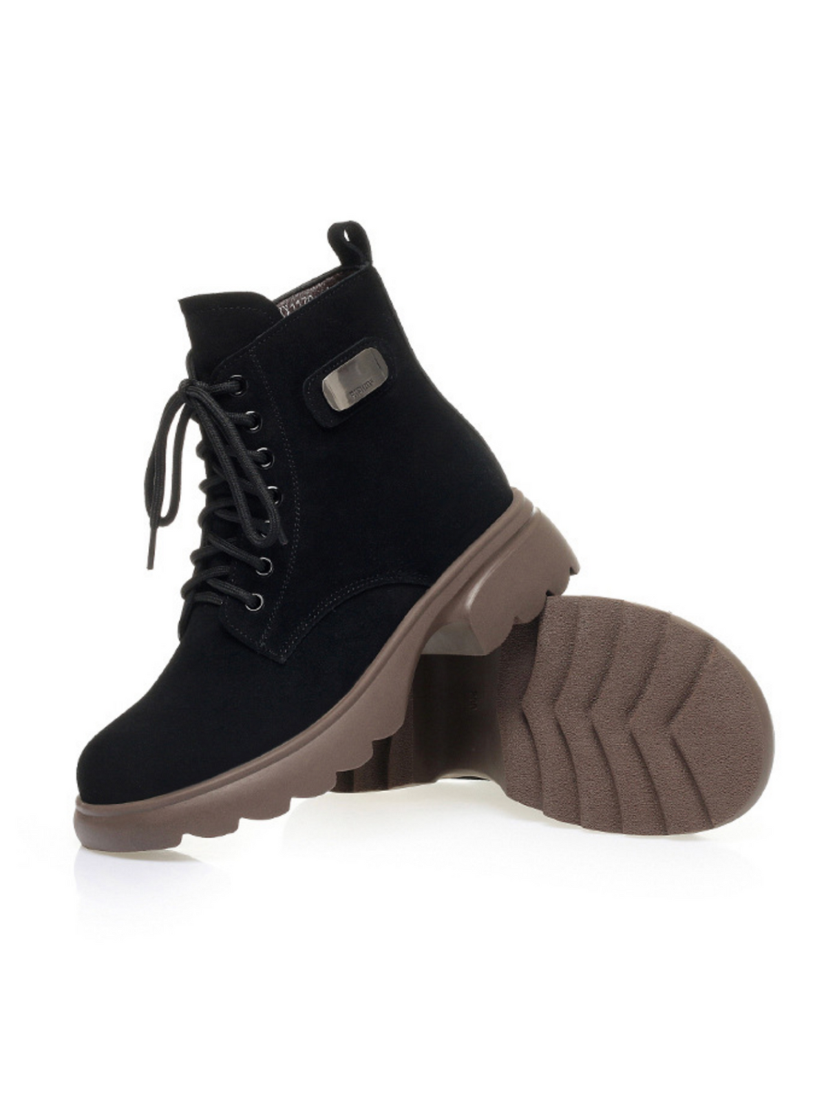 Endellion Lace-Up Side-Zip Combat Boots