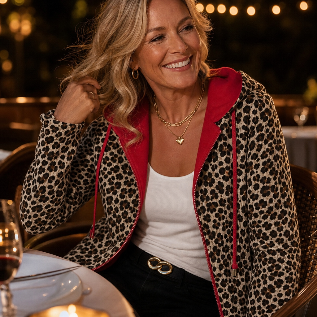 Oriel Reversible Leopard Hooded Coat