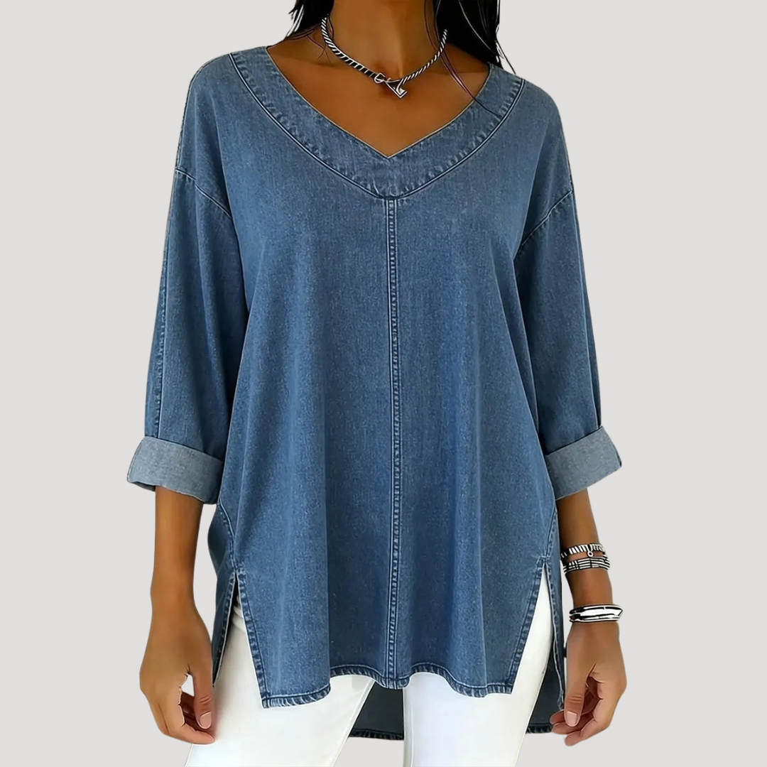 Magnolia Relaxed Denim Tunic Top