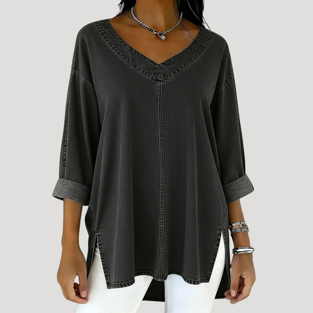 Magnolia Relaxed Denim Tunic Top