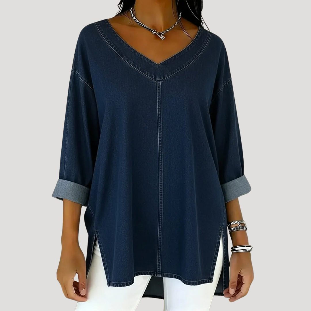 Magnolia Relaxed Denim Tunic Top