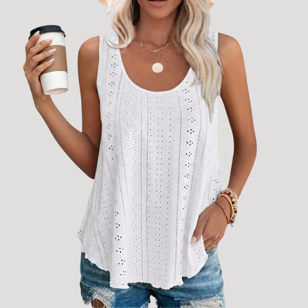 Dorothy Eyelet Swing Tank Top