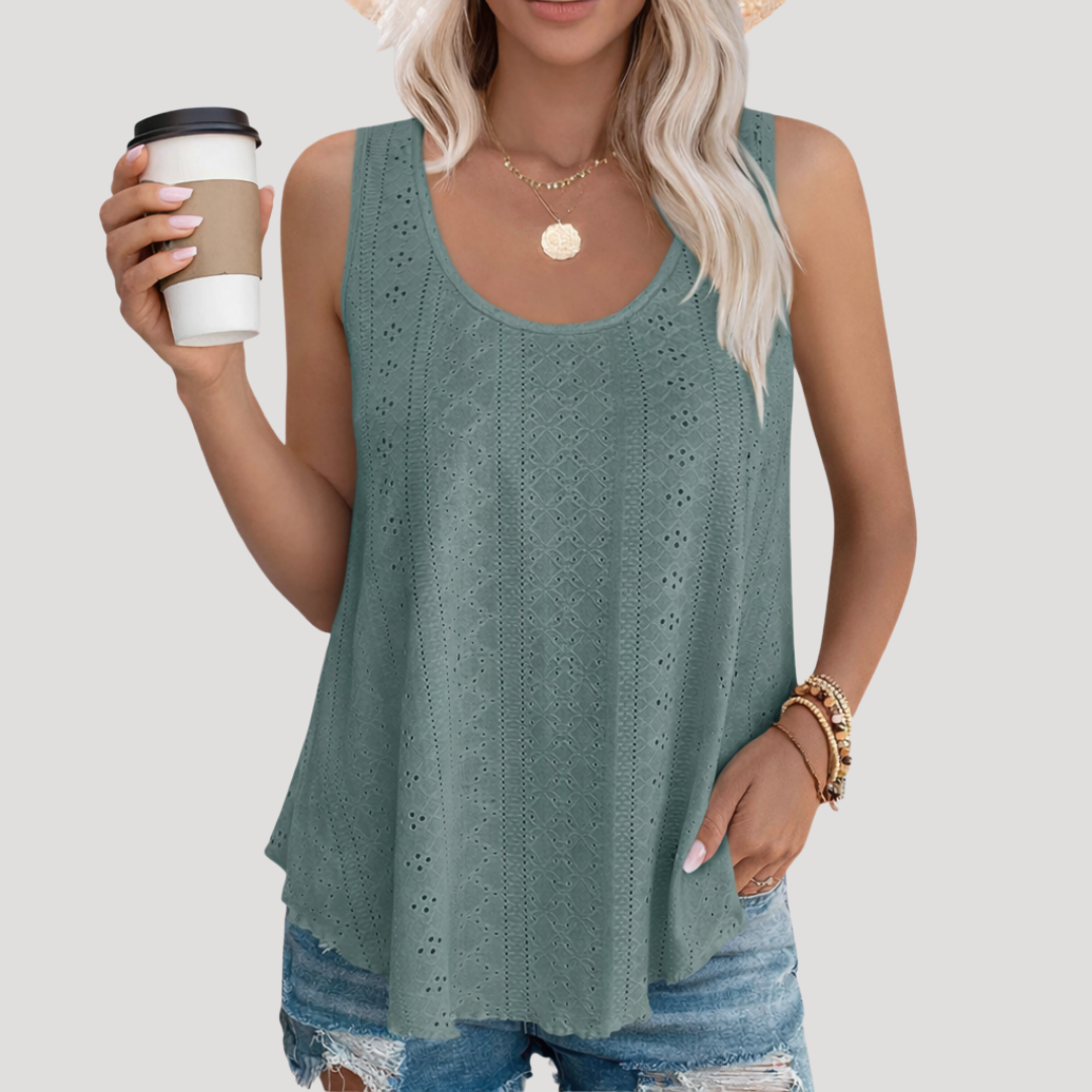 Dorothy Eyelet Swing Tank Top