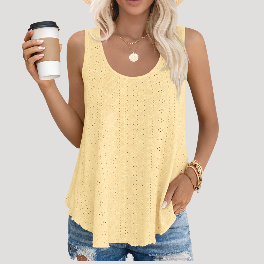 Dorothy Eyelet Swing Tank Top