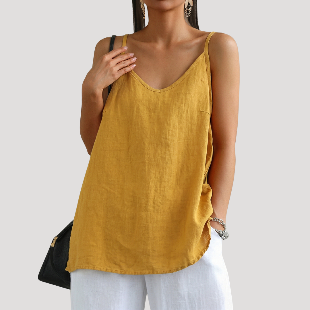 Rita Linen-Blend Camisole Top