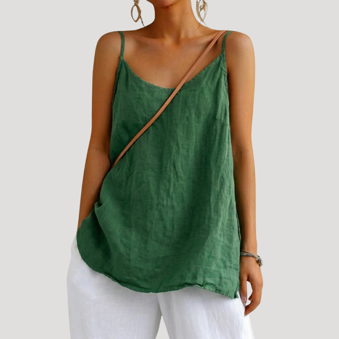 Rita Linen-Blend Camisole Top