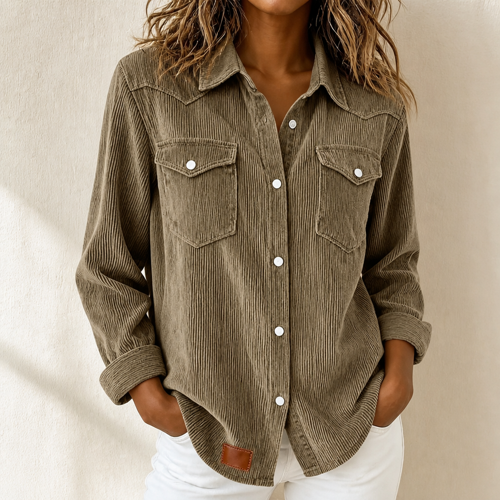 Xenia Ribbed Knit Button Front Shacket