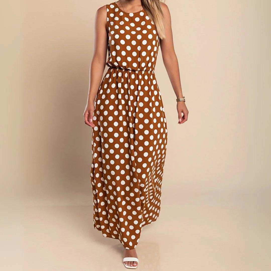 Avery Polka Dot Flow Maxi Dress